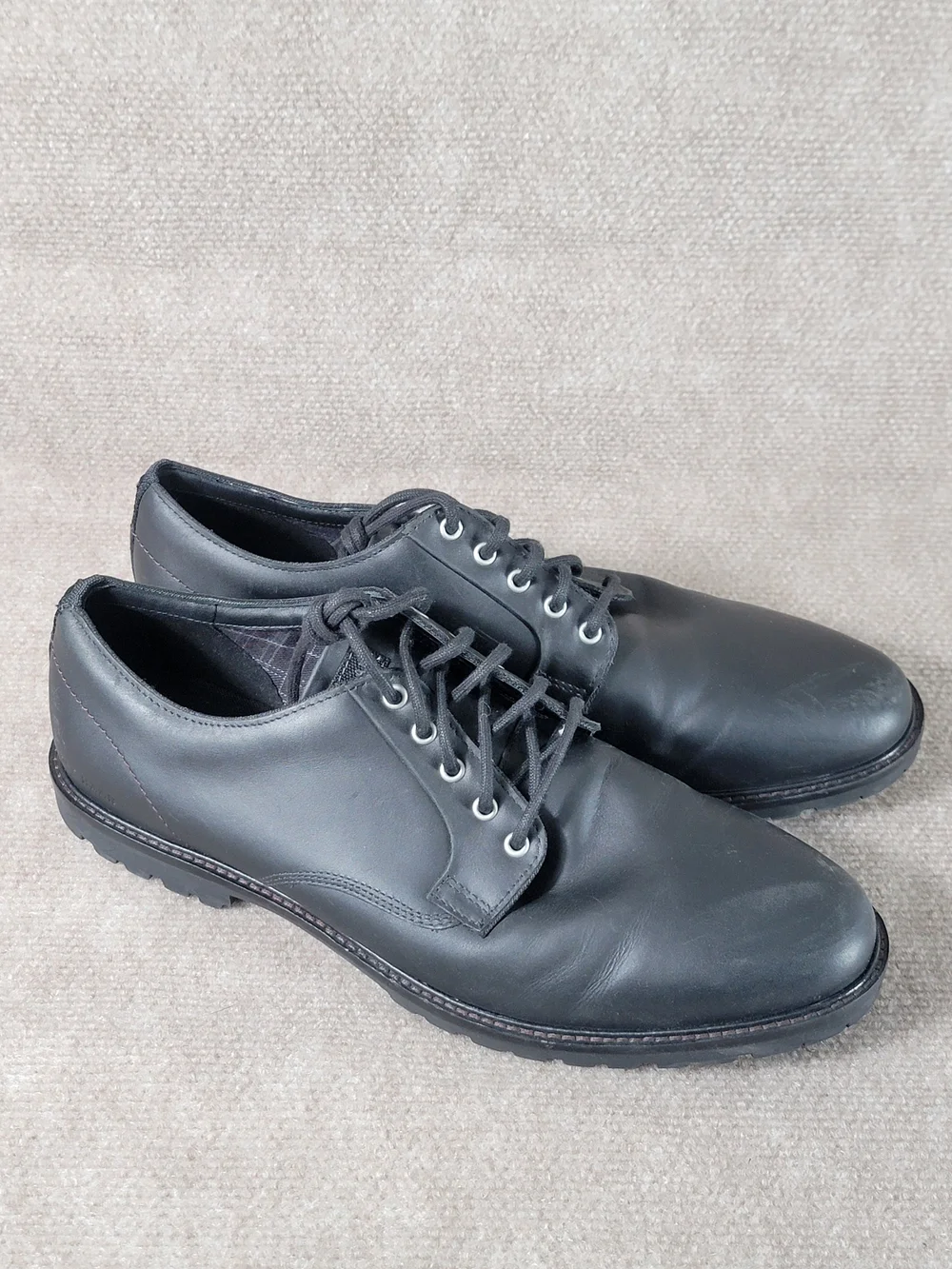 Cole Haan Men's Black Leather Derby Shoes